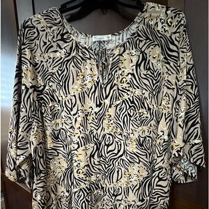 Light Weight Cottony Animal Print Blouse